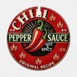 Chili Pepper Sauce Metal Wall design Sign Ornament Aus Metall