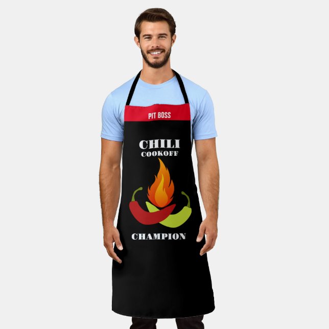 Chili Pepper Schürze, Chili Cook Off Champion Schürze (Getragen)