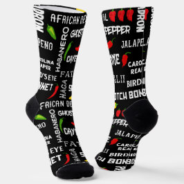 Chili Pepper Spicy Food Jamaikanisches Kochen Socken
