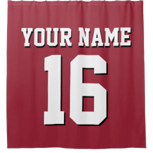 Chili Pepper White Sports Jersey Team Jersey Duschvorhang