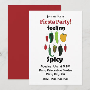 Chili Peppers Feeling Spicy Fiesta-Party Einladung