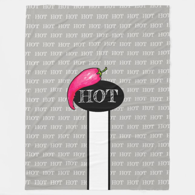 Chili Pfeffer Fleecedecke (Vorderseite)