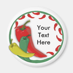 Chili-Pfeffer-Gruppen-Kreis Frame3 Magnet