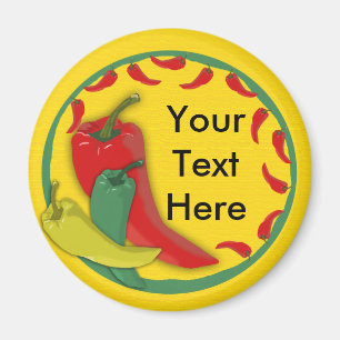 Chili-Pfeffer-Gruppen-Kreis-Rahmen Magnet