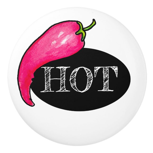 Chili Pfeffer Keramikknauf (Vorderseite)