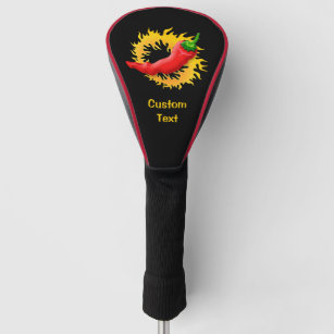 Chili-Pfeffer mit Flamme Golf Headcover