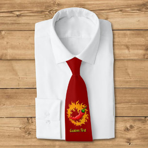 Chili-Pfeffer mit Flamme Krawatte