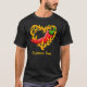 Chili-Pfeffer mit Flammen-Herzen T-Shirt (Vorderseite)