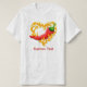 Chili-Pfeffer mit Flammen-Herzen T-Shirt (Design vorne)