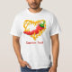 Chili-Pfeffer mit Flammen-Herzen T-Shirt (Vorderseite)
