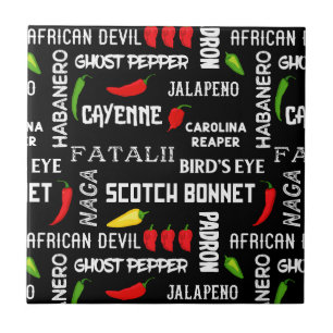 Chili Pfeffer nennt scharfe Lebensmittel Fliese