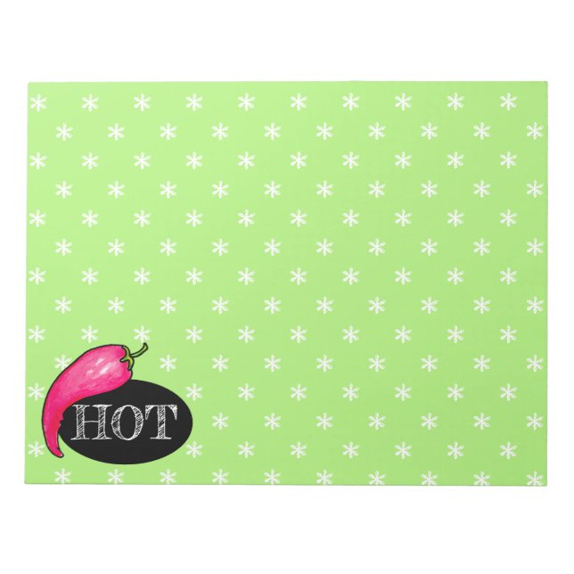 Chili Pfeffer Notizblock (Vorderseite)