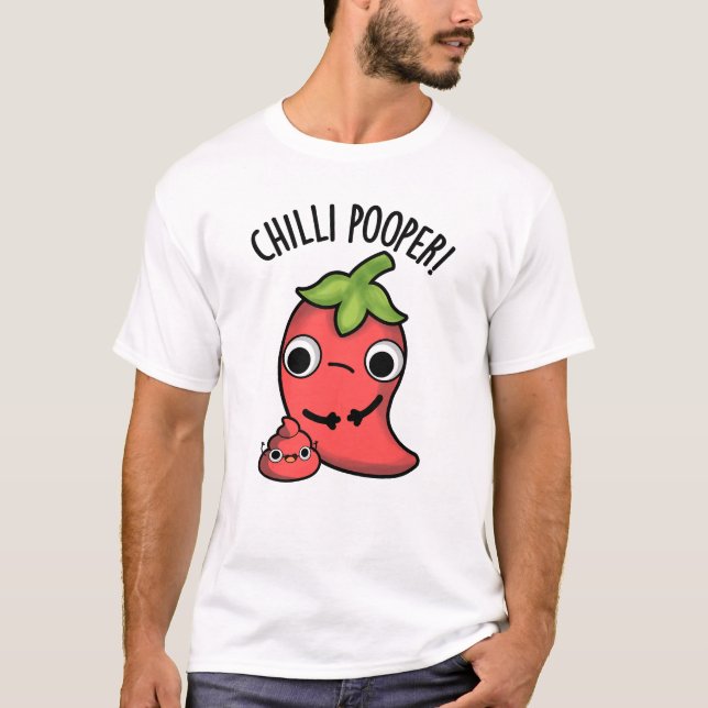 Chili Poooper Funny Pepper Puff T-Shirt (Vorderseite)