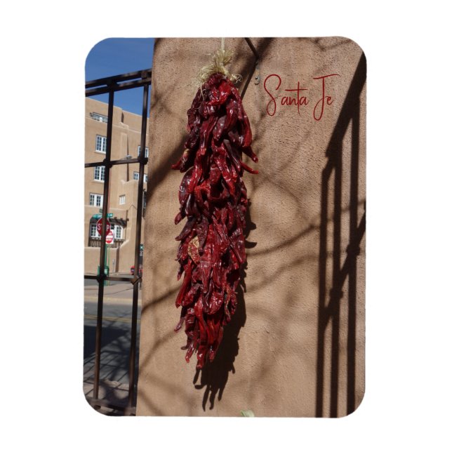Chili Ristras Santa Fe New Mexico Magnet (Vertikal)