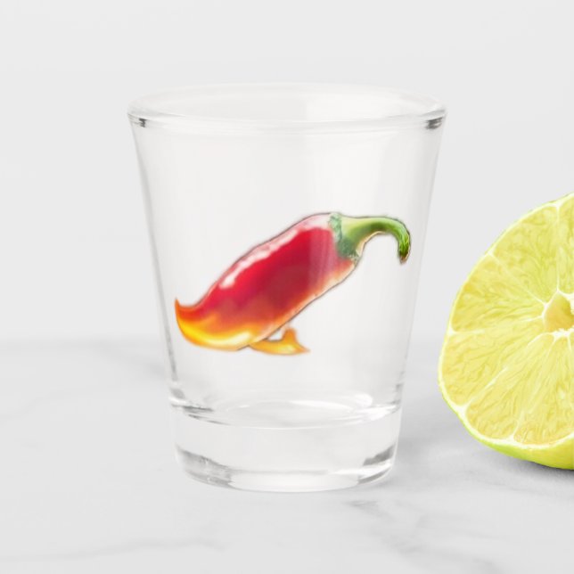 Chili rouge chaud verre à chaud (Devant)