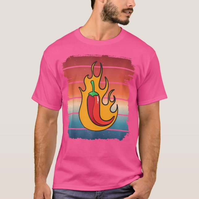 Chili Shirt Frauen Chili Gewürzwürzige Lebensmitte (Vorderseite)