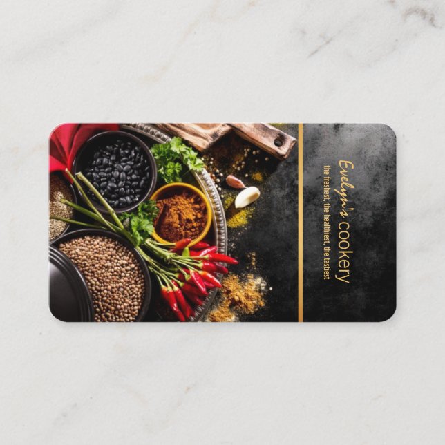 Chili- und Gewürzrestaurant-Visitenkarte Visitenkarte (Vorderseite)