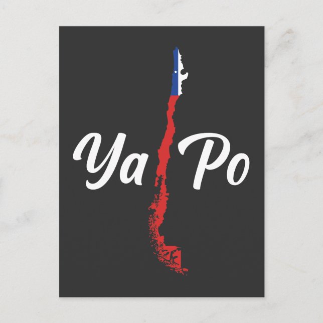 Chili Ya Po Amérique du Sud Carte Drapeau chilien (Devant)