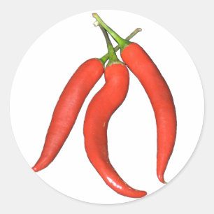Chilies hot runder aufkleber