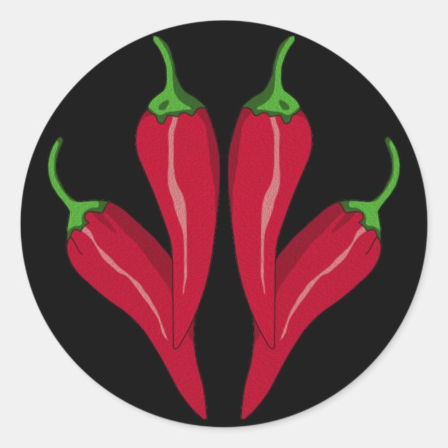 Chilies Runder Aufkleber (Vorderseite)