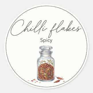Chiliflocken Runder Aufkleber