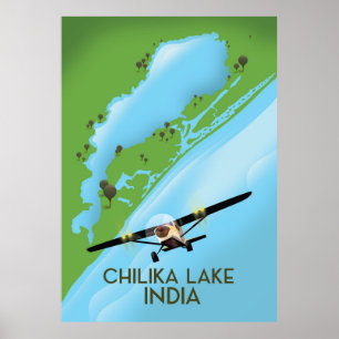 Chilika-See Indien Reiseplakat Poster