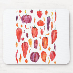 Chilischote Aquarell Mousepad