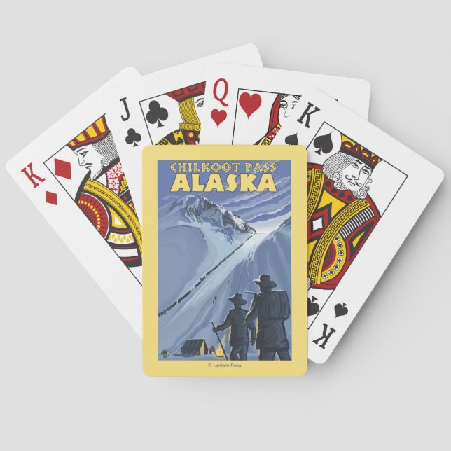 Chilkoot Durchlauf, Alaska-Goldschürfer Spielkarten (Rückseite)