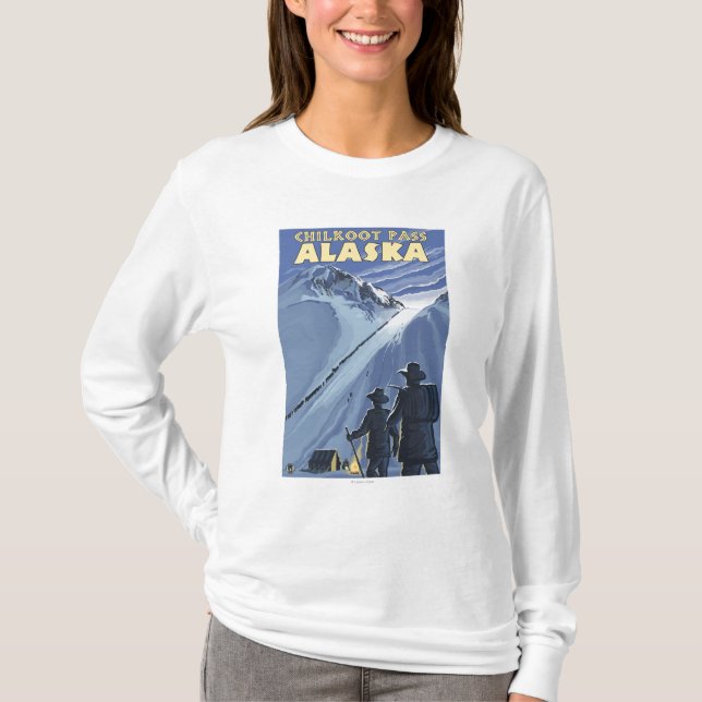 Chilkoot Durchlauf, Alaska-Goldschürfer T-Shirt (Vorderseite)