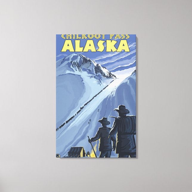 Chilkoot Pass, Alaska Gold Miners Leinwanddruck (Vorderseite)