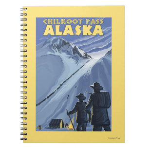 Chilkoot Pass, Alaska Gold Miners Notizblock
