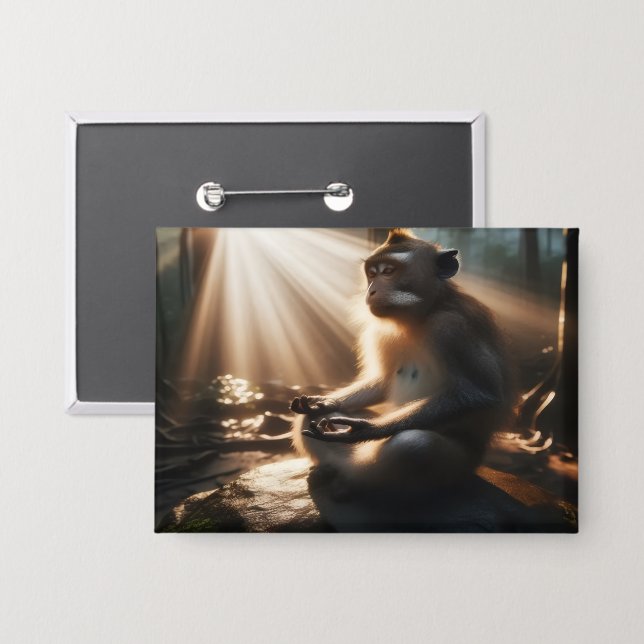 Chill-Affe-Knopf Button (Vorderseite/Rückseite)
