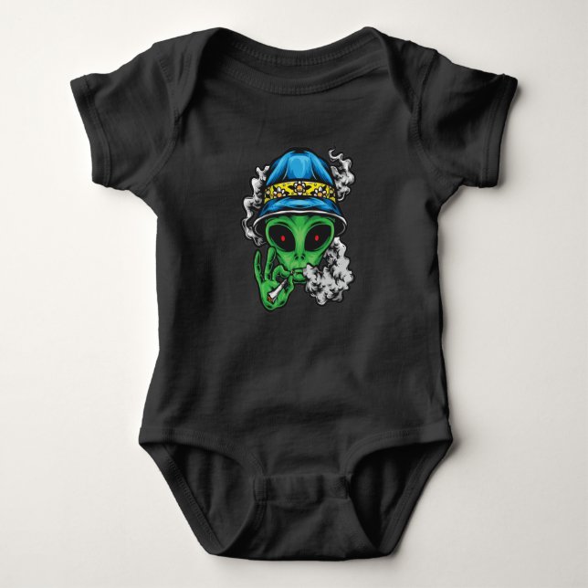 Chill Alien Baby Strampler (Vorderseite)