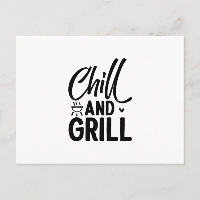 Chill and Grill GRILLEN Postkarte (Vorderseite)