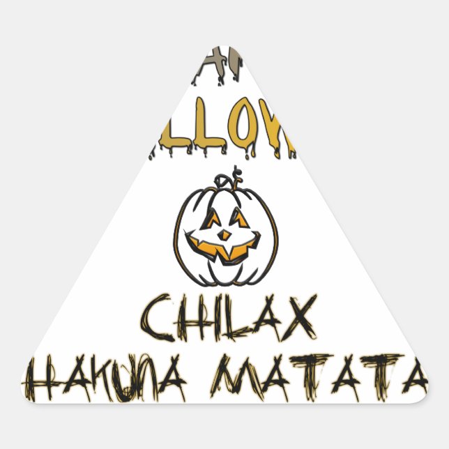 Chill and Relax Happy Halloween Collection Dreieckiger Aufkleber (Vorderseite)