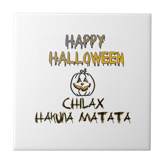 Chill and Relax Happy Halloween Collection Fliese (Vorderseite)