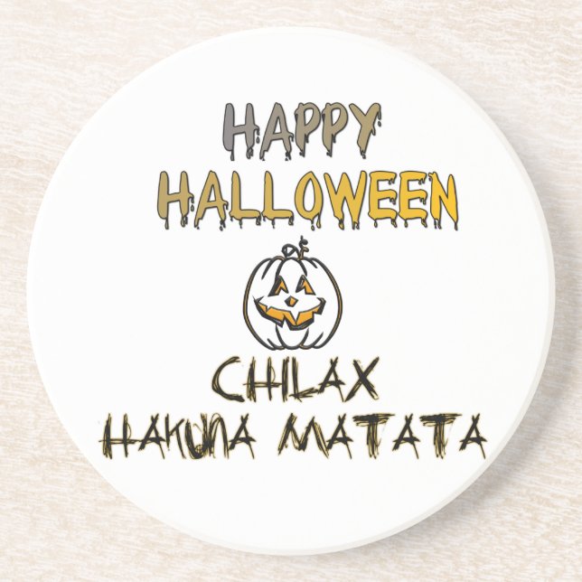 Chill and Relax Happy Halloween Collection Getränkeuntersetzer (Vorne)