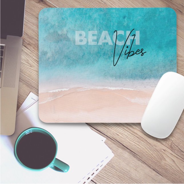 Chill Beach Vibes Ocean Foto Blue Water Mousepad (Von Creator hochgeladen)