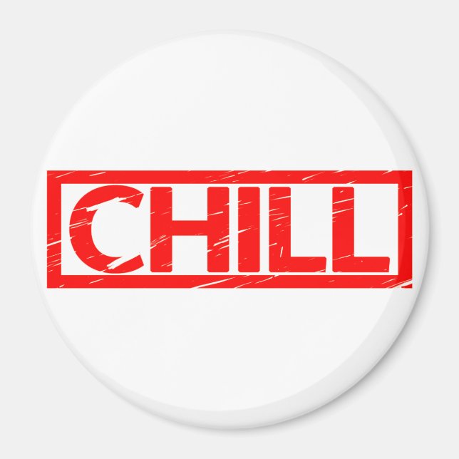 Chill Briefmarke Magnet (Vorne)