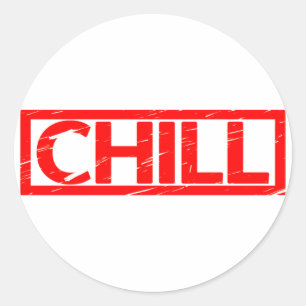 Chill Briefmarke Runder Aufkleber
