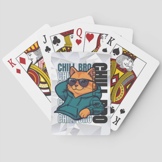 Chill Bro Katze Spielkarten (Rückseite)