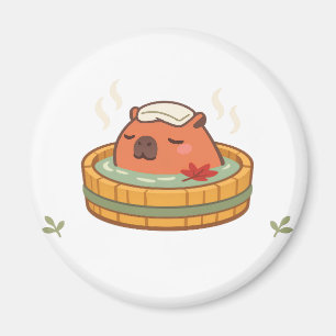 Chill Capybara Onsen Heißwasser-Frigo-Magnet Magnet