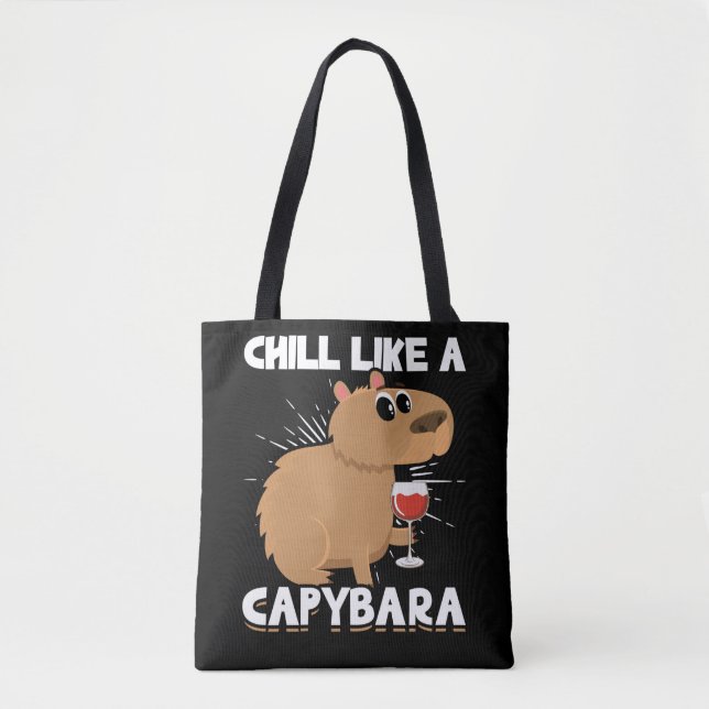 Chill Capybara Süße Tier Lover Tasche (Vorderseite)