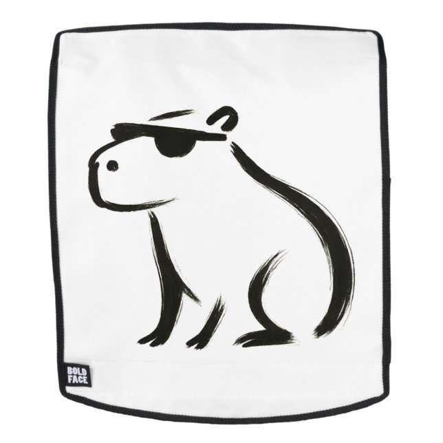 Chill Capybara - Tintenbrush Design Rucksack (Abnehmbare Front)