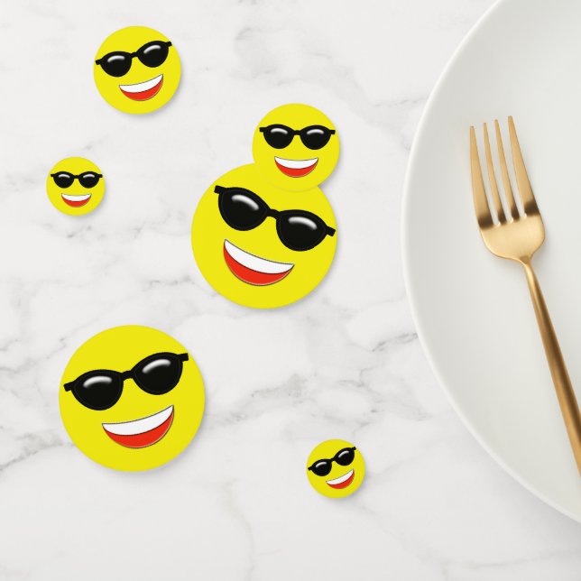 Chill Cool Sunglasses Emoji Konfetti (Gruppe)