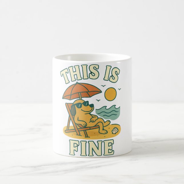 Chill Dog Beach Vibes Kaffeetasse (Mittel)