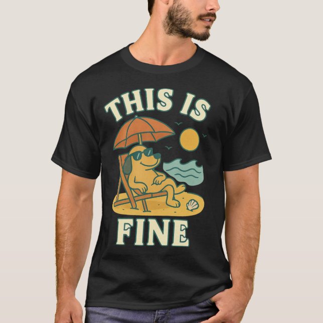 Chill Dog Beach Vibes T-Shirt (Vorderseite)