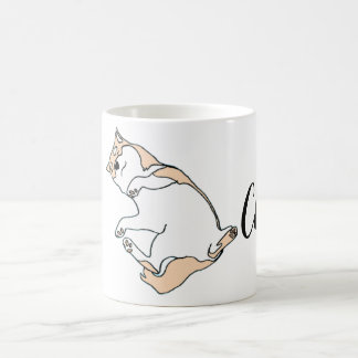 Chill Dog Mug - Cute Lazy Cat Line Art