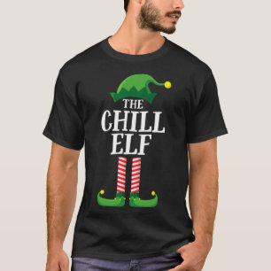 Chill Elf Matching Family Christmas Party Pajama T-Shirt