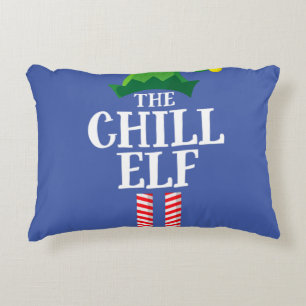 Chill Elf Matching Family Group Weihnachts-Party Dekokissen
